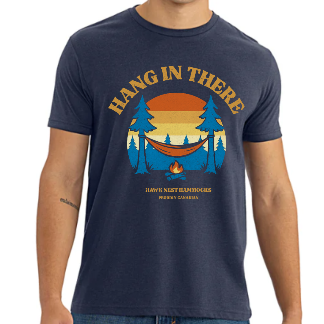 Hawk Nest  Cotton T-Shirt &quot;Hang In There&quot;
