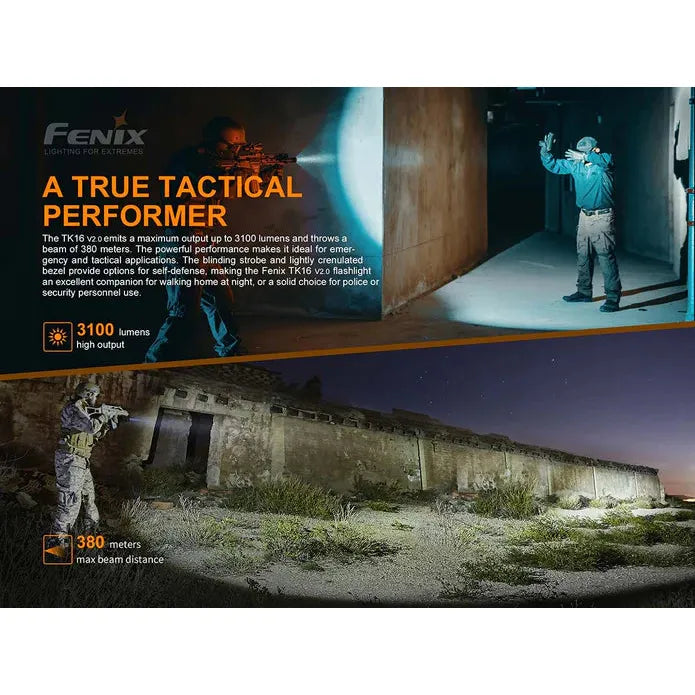 Fenix TK16 V2.0 Tactical Flashlight - 3100 Lumens