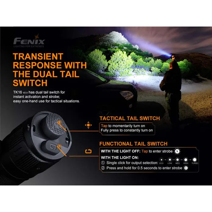 Fenix TK16 V2.0 Tactical Flashlight - 3100 Lumens
