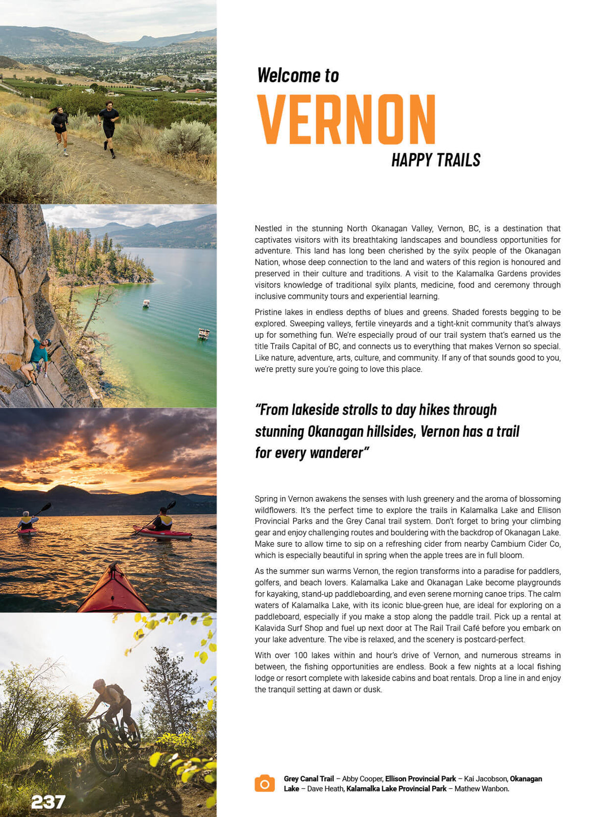 Guide des routes secondaires de Thompson Okanagan, Colombie-Britannique