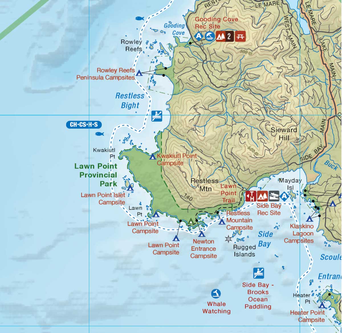 Vancouver Island North BC - Recreation Map - Axeman.ca