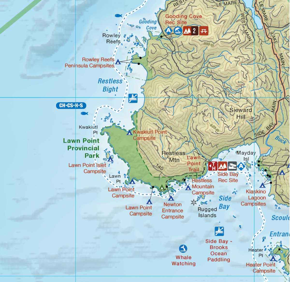 Île de Vancouver Nord C.-B. - Carte récréative