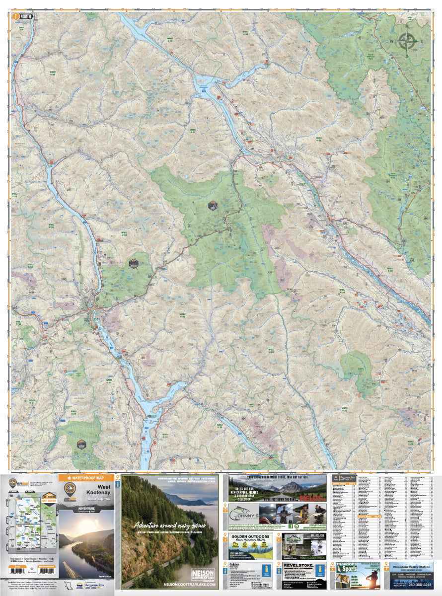 Carte récréative de West Kootenay (Colombie-Britannique)