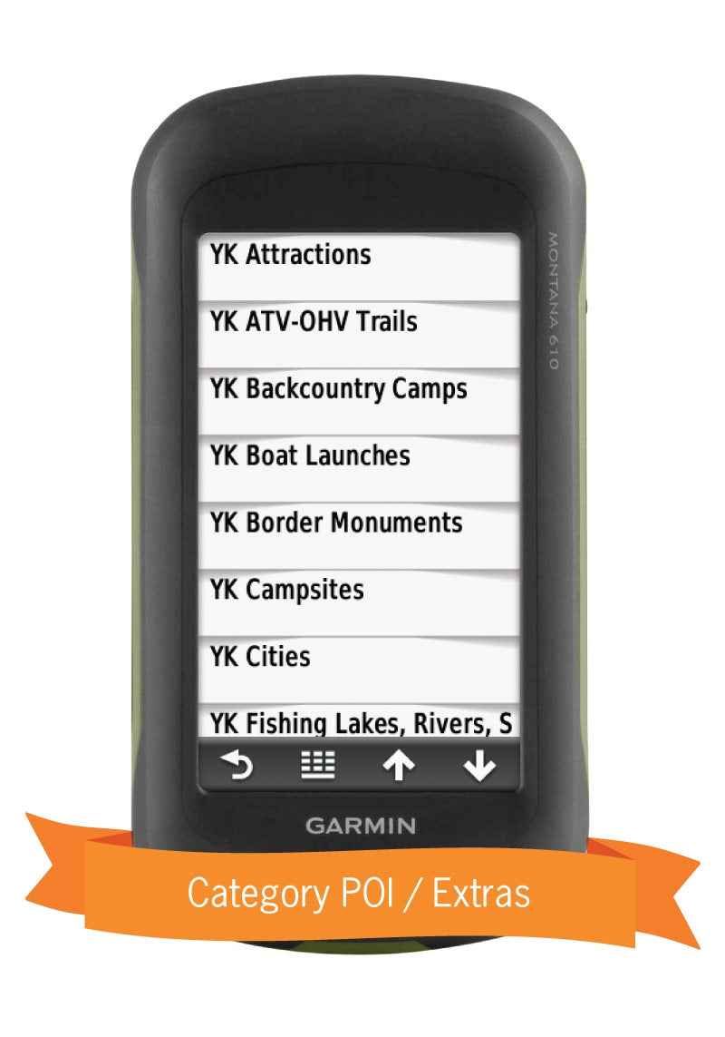 Cartes GPS du Yukon
