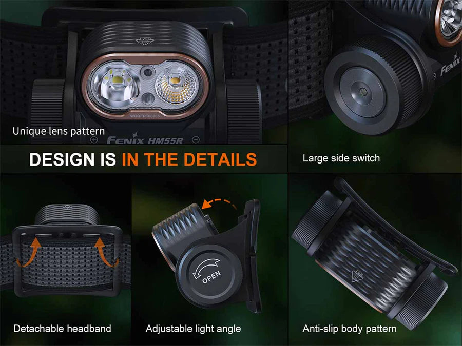 Fenix HM55R Rechargeable Headlamp Black