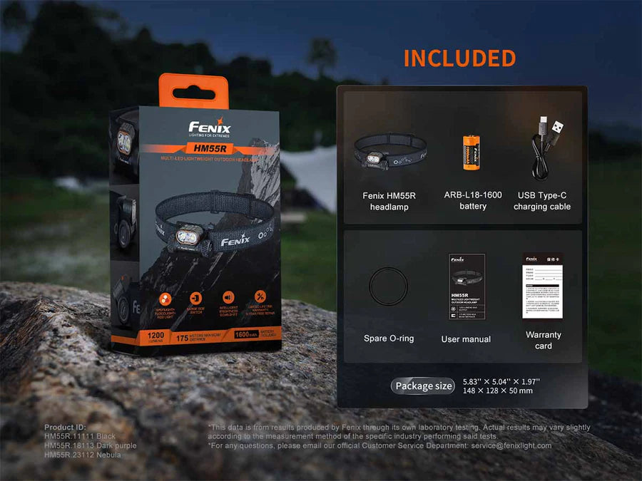 Fenix HM55R Rechargeable Headlamp Black – Buy Online | Premium