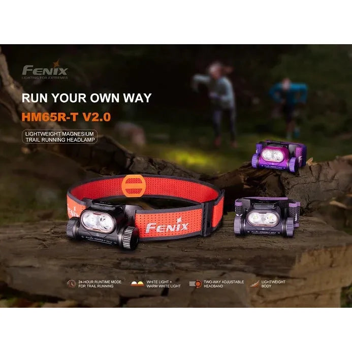 Fenix HM65R-T V2 Rechargeable Lightweight Trail Running Headlamp