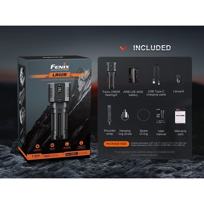 Fenix LR60R 21000 Lumens Rechargeable Flashlight