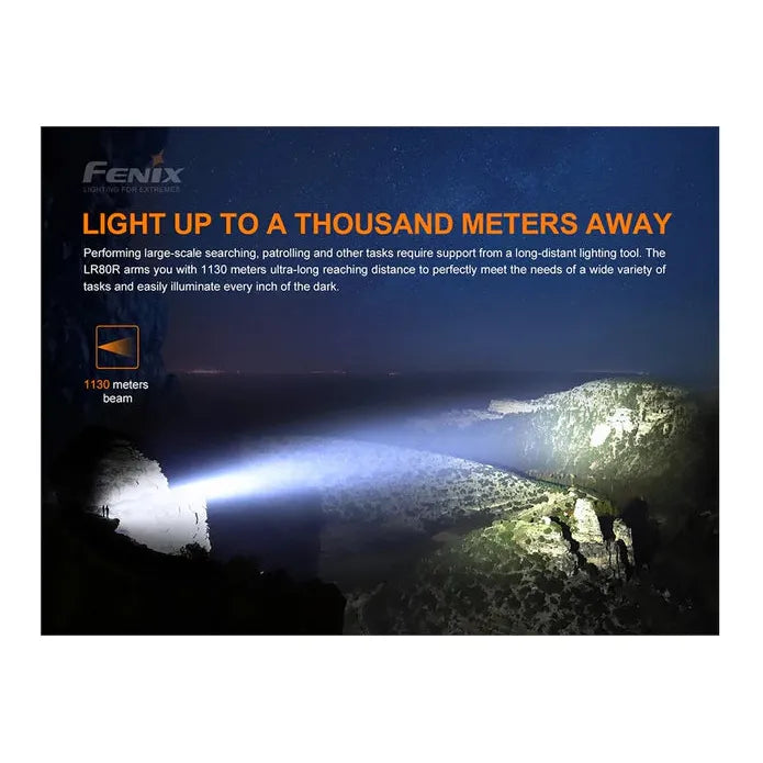 Fenix LR80R Rechargeable LED Searchlight - 18000 Lumens