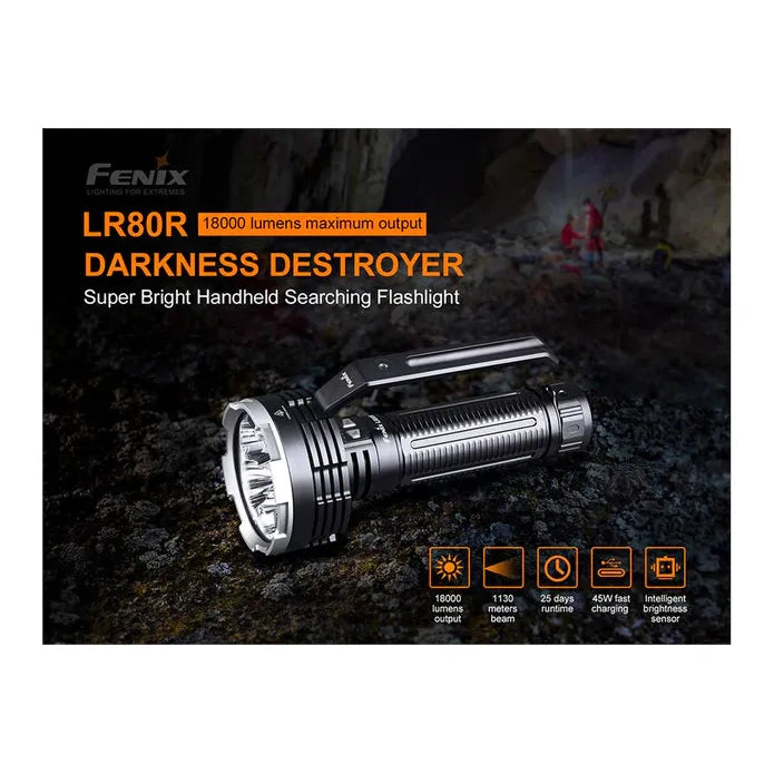 Fenix LR80R Rechargeable LED Searchlight - 18000 Lumens