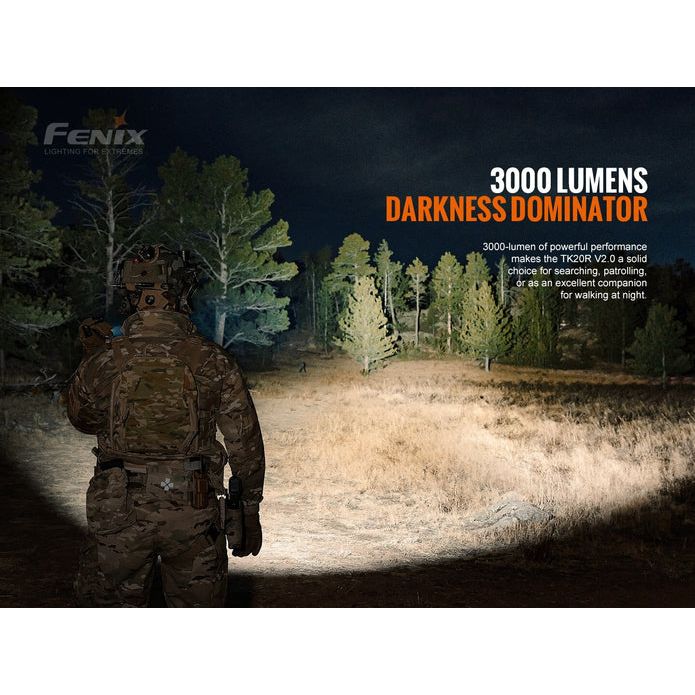Fenix TK20R V2.0 Rechargeable LED Flashlight - 3000 Lumens