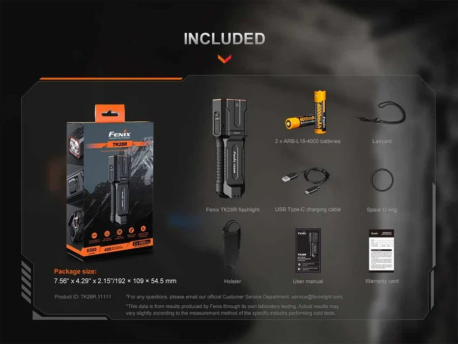 Fenix TK28R Rechargeable Flashlight – Buy Online | Premium Quality