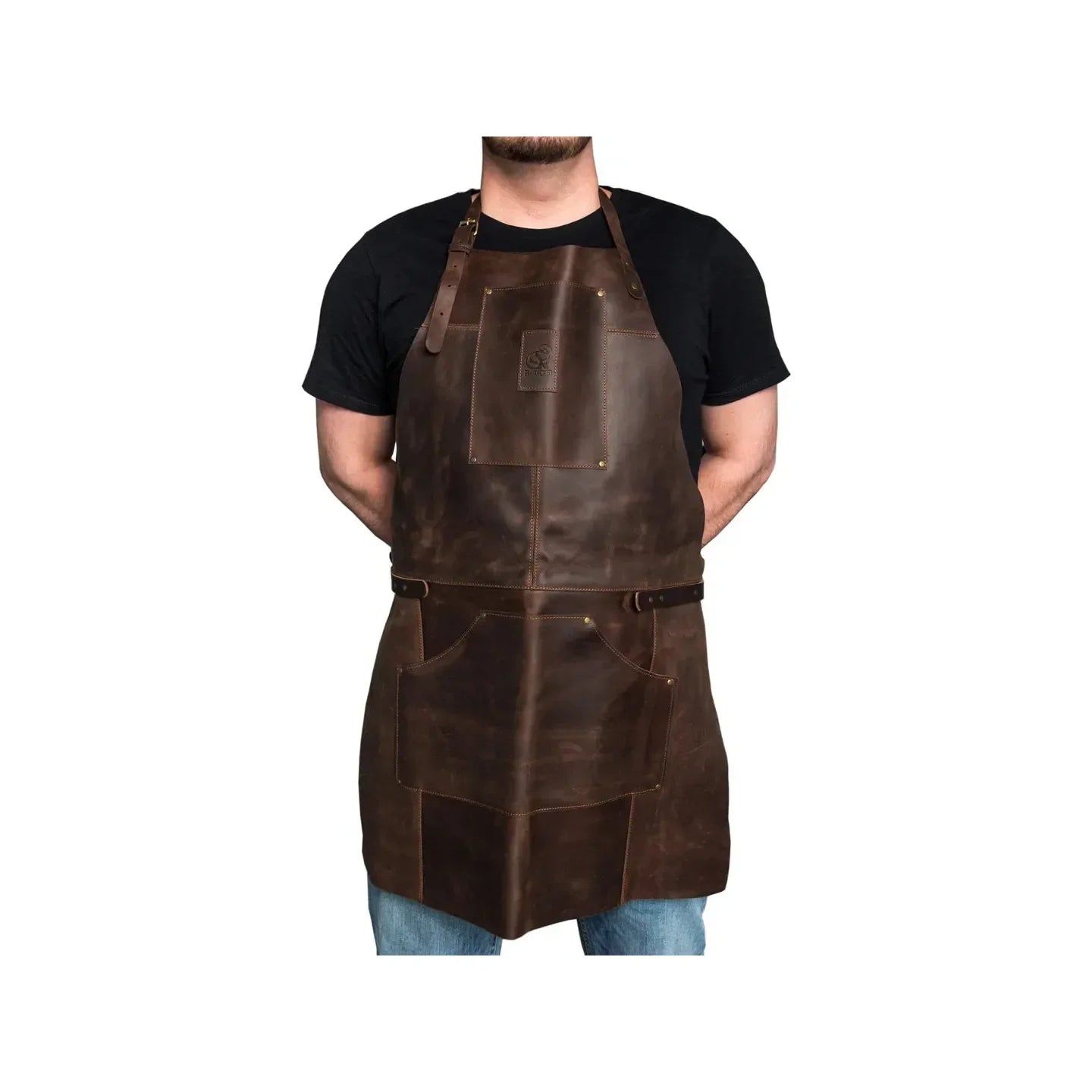Adjustable Brown Leather Work Apron – Buy Online | Premium Quality
