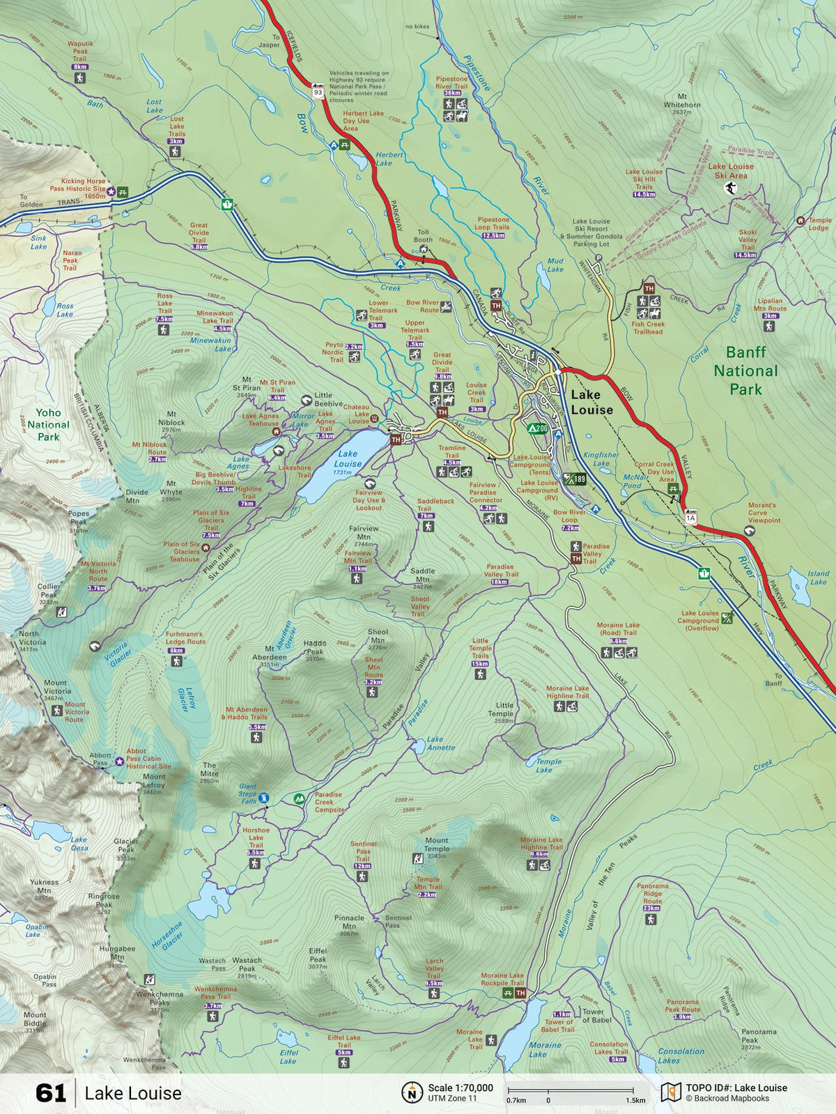 Carte routière du sud de l'Alberta