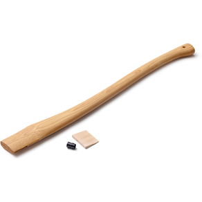 Axe Shaft Curved With Wooden Wedge—Spare Handle YSS 750-63x23 - Axeman.ca