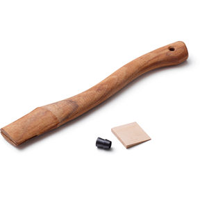 Axe Shaft Curved With Wooden Wedge—Spare Handle YSS 375-50x20 - Axeman.ca